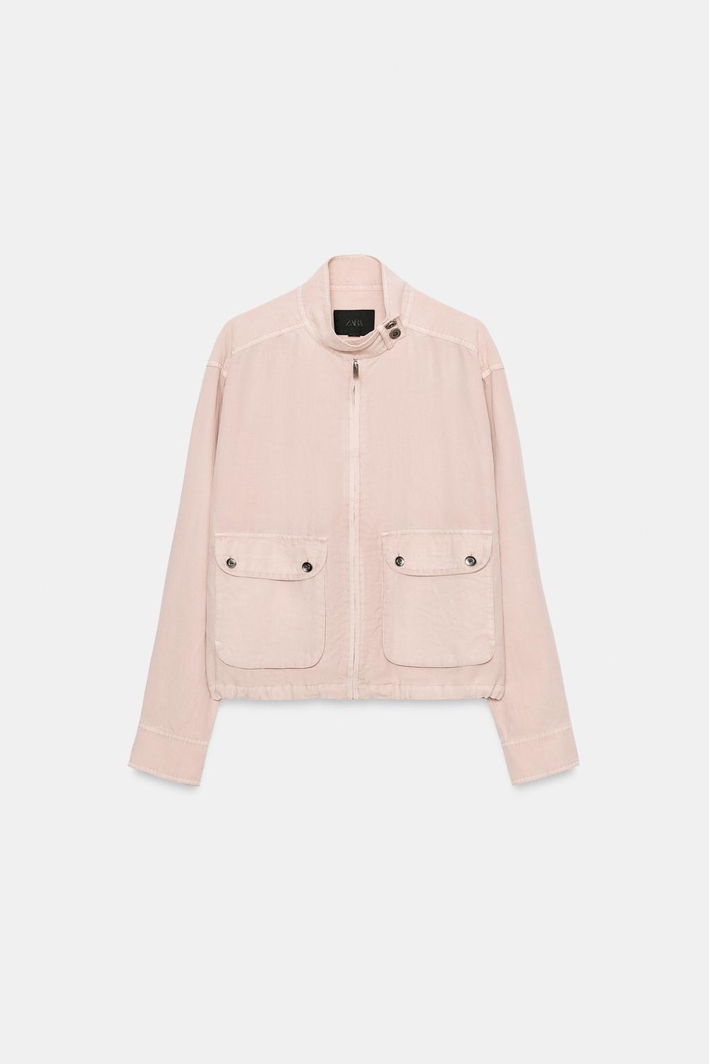 КУРТКА С КАРМАНАМИ И ЭФФЕКТОМ ПОТЕРТОСТИ