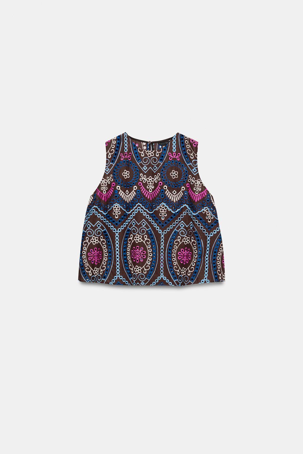 ТОП С ПЕРФОРИРОВАННОЙ ВЫШИВКОЙ