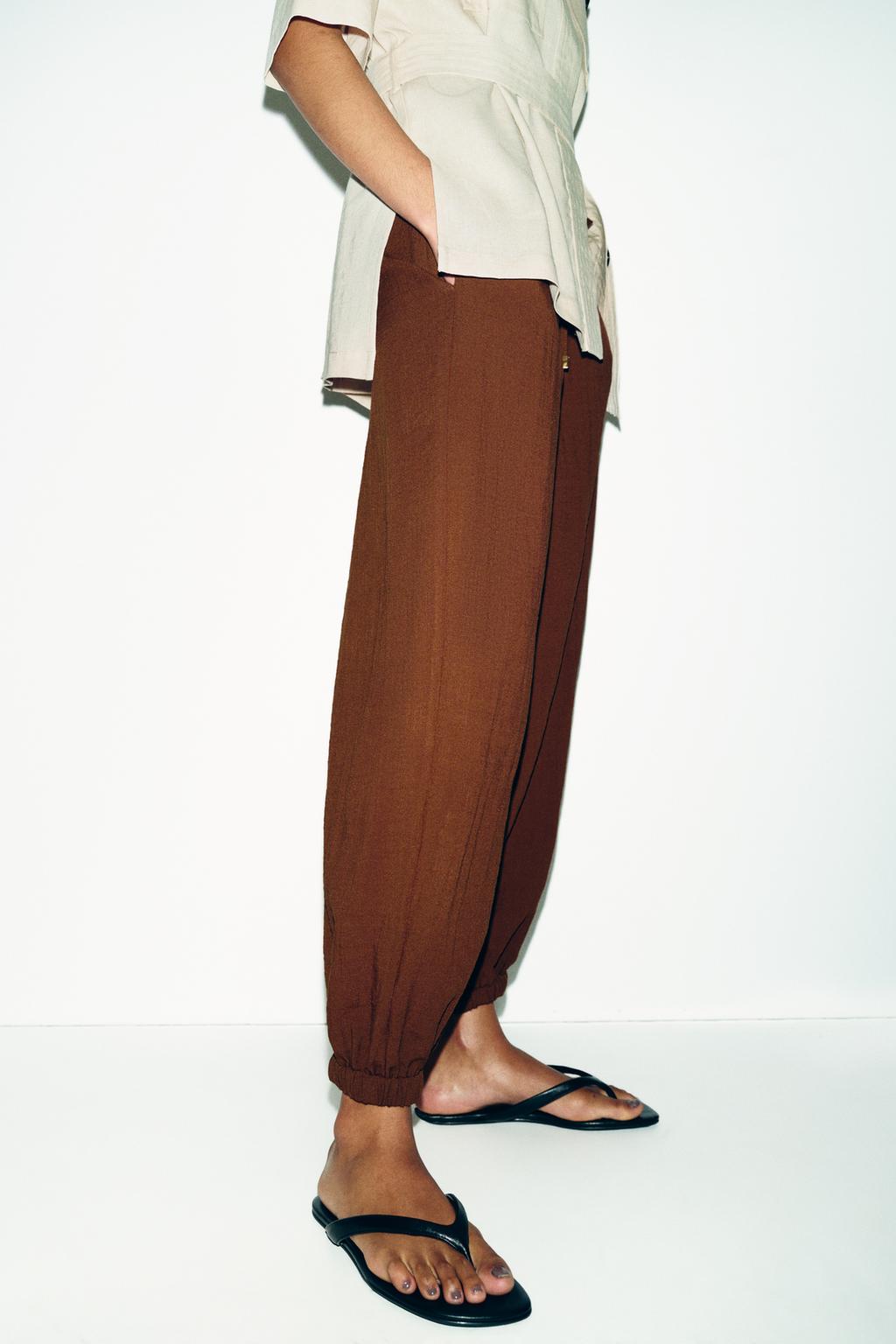 БРЮКИ-БАГГИ С ЭЛАСТИЧНЫМ ПОЯСОМ