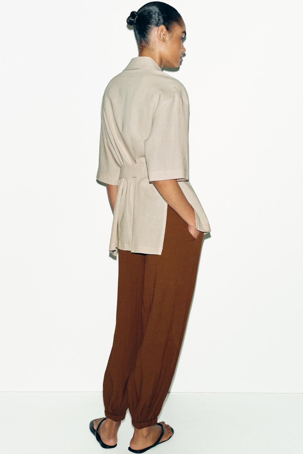 БРЮКИ-БАГГИ С ЭЛАСТИЧНЫМ ПОЯСОМ