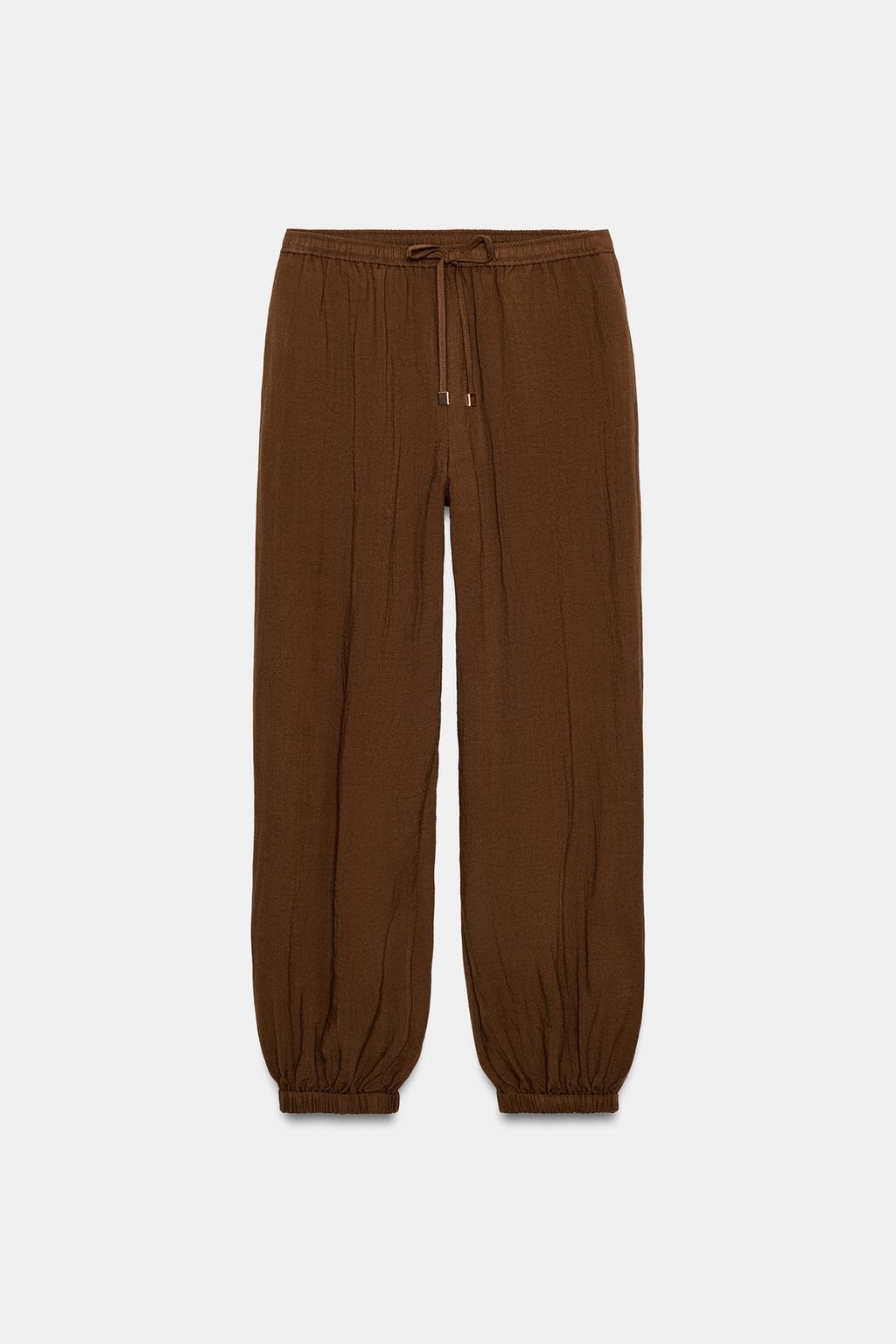 БРЮКИ-БАГГИ С ЭЛАСТИЧНЫМ ПОЯСОМ