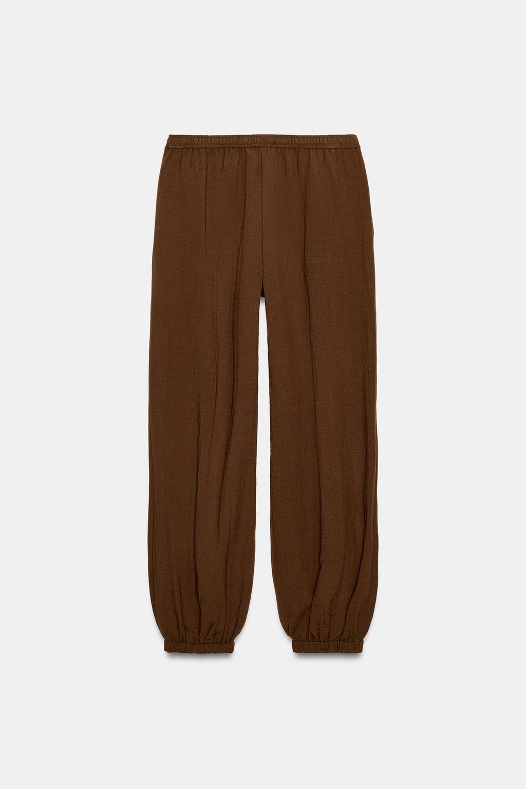 БРЮКИ-БАГГИ С ЭЛАСТИЧНЫМ ПОЯСОМ