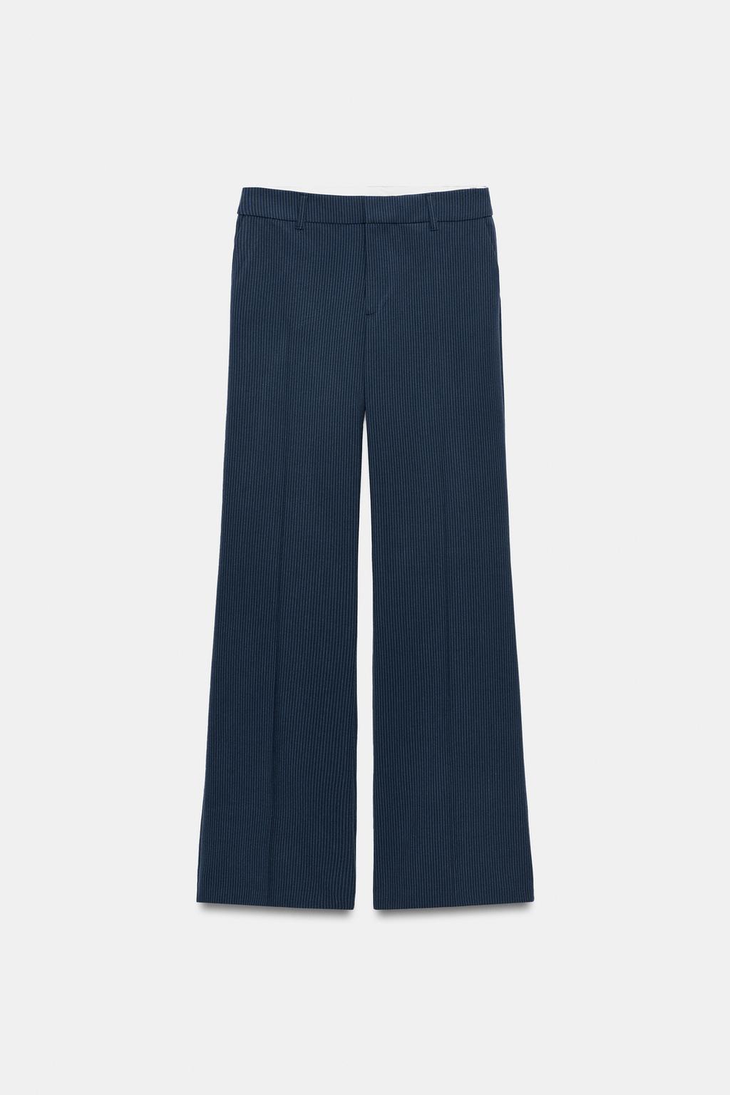 ПРЯМЫЕ БРЮКИ В ТОНКУЮ ПОЛОСКУ С НИЗКОЙ ПОСАДКОЙ