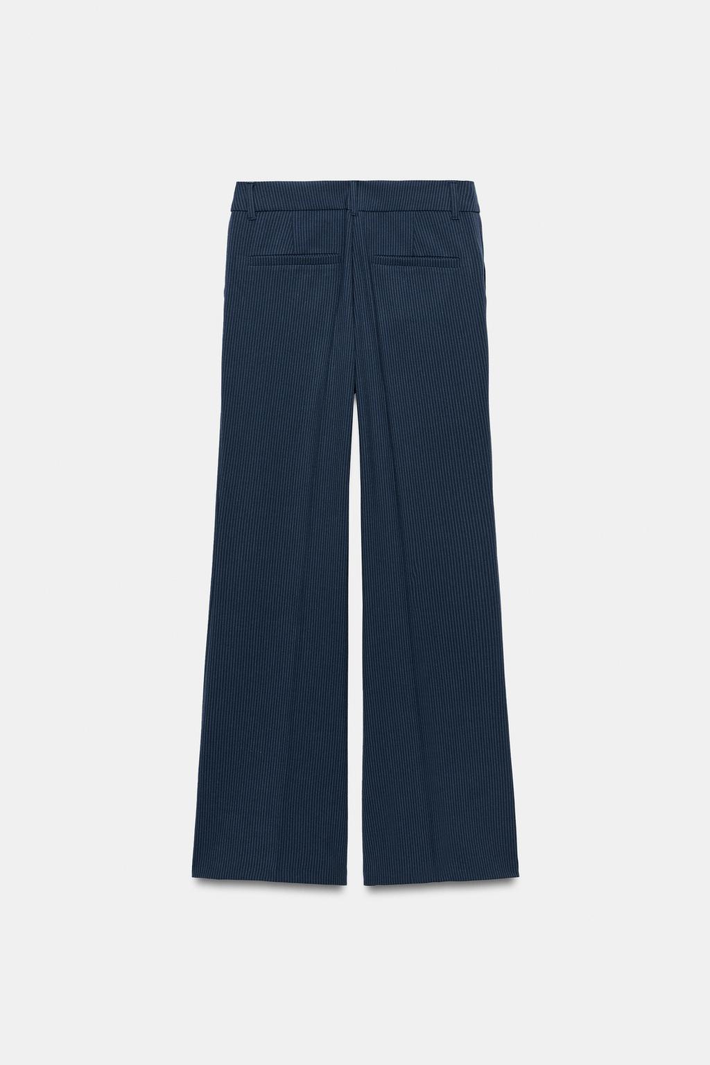 ПРЯМЫЕ БРЮКИ В ТОНКУЮ ПОЛОСКУ С НИЗКОЙ ПОСАДКОЙ