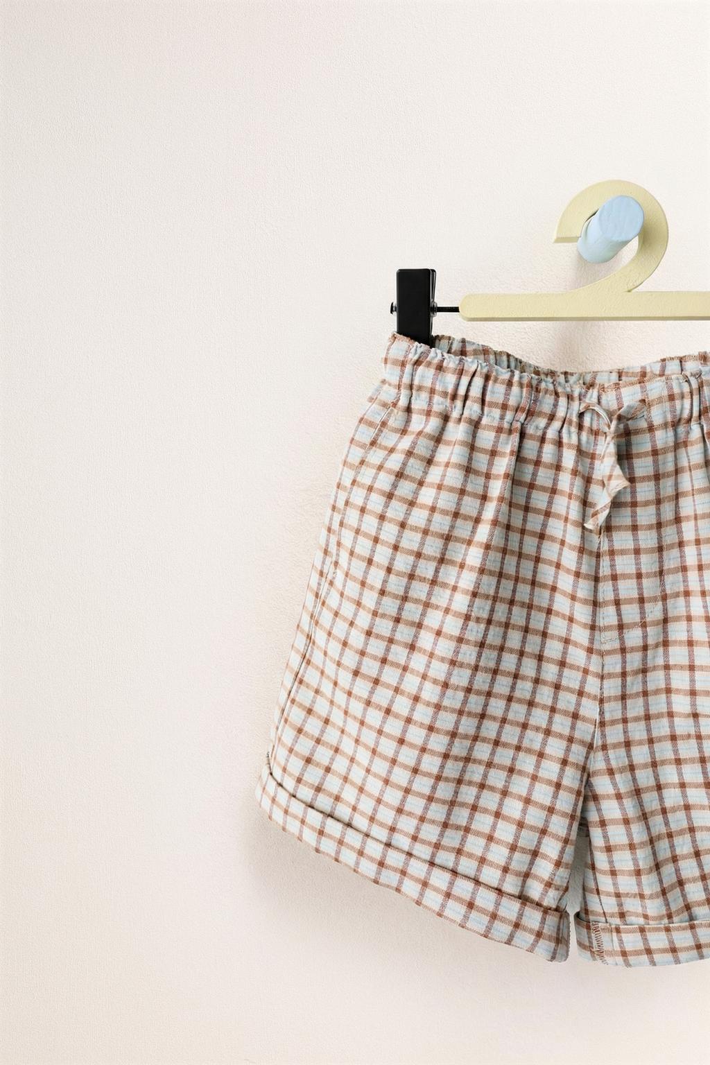 ZARA TIMELESS - ШОРТЫ В КЛЕТКУ ИЗ СИРСЕКЕРА
