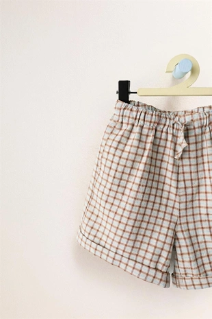 Zara Timeless - шорты в клетку из сирсекера- Заказать в России