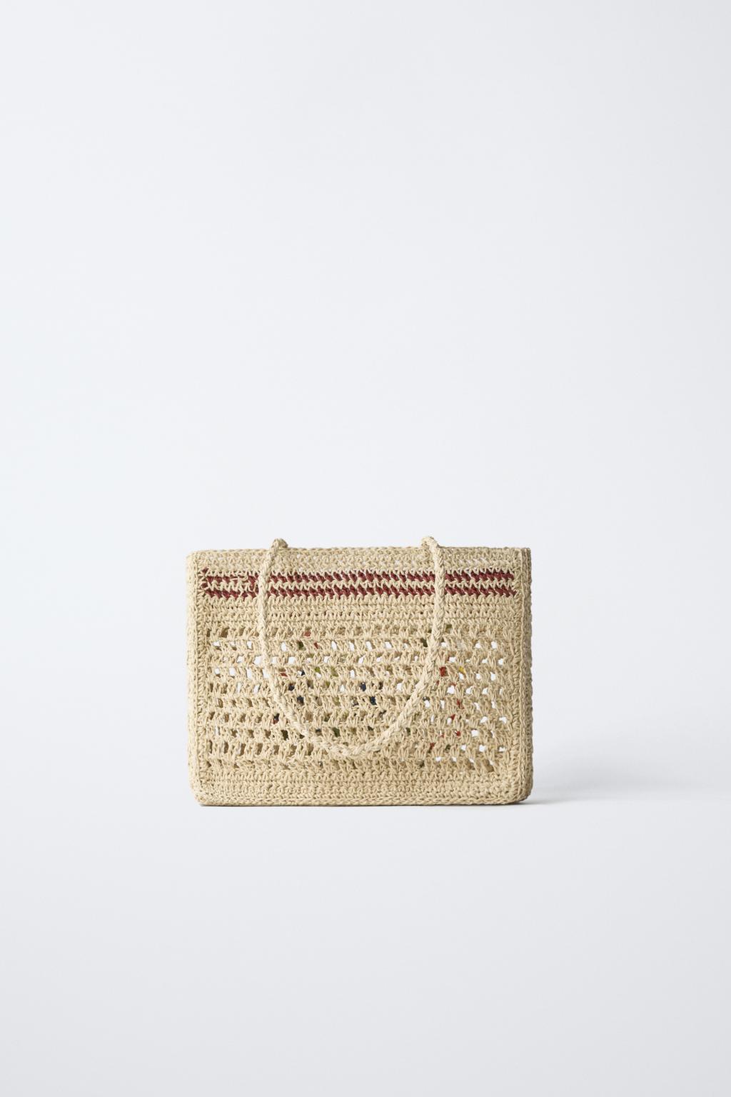 СУМКА-ШОПЕР ИЗ РАФИИ С ЦВЕТАМИ