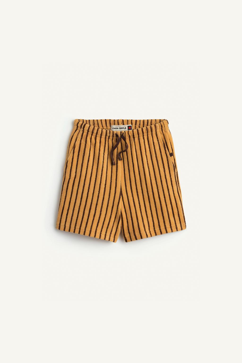 Полосатые терри бермуды