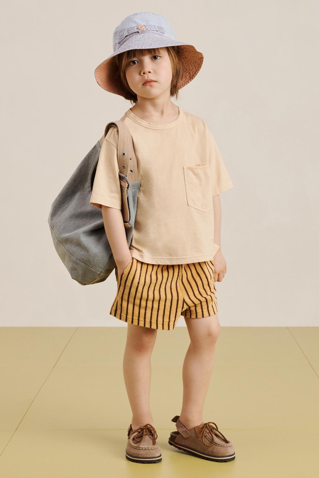 Полосатые терри бермуды