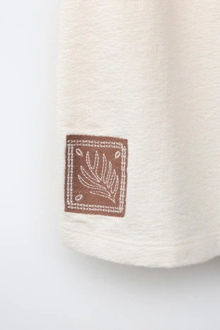 Шорты из махровой ткани в стиле колор-блок с вышивкой- Заказать в России