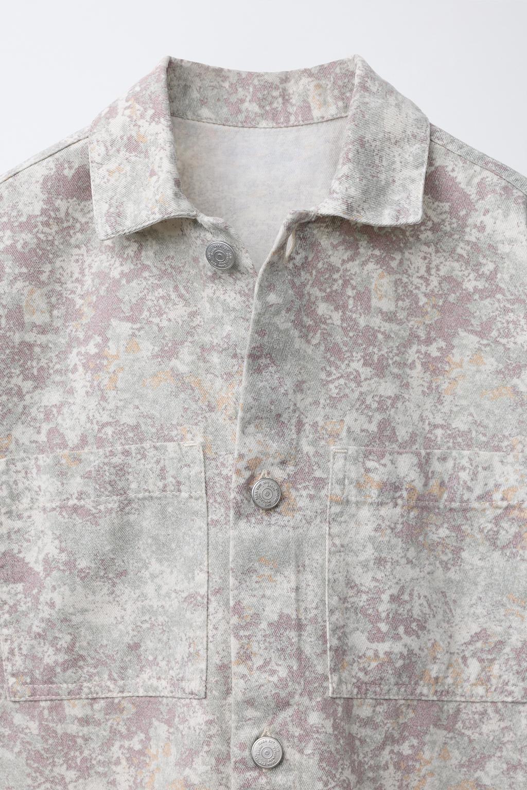 РУБАШКА ИЗ ТВИЛА С ПРИНТОМ