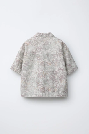 Рубашка из твила с принтом- Заказать в России