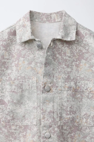 Рубашка из твила с принтом- Заказать в России