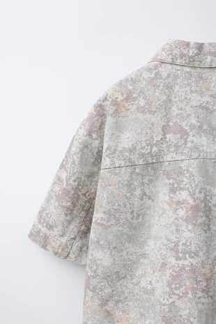 Рубашка из твила с принтом- Заказать в России