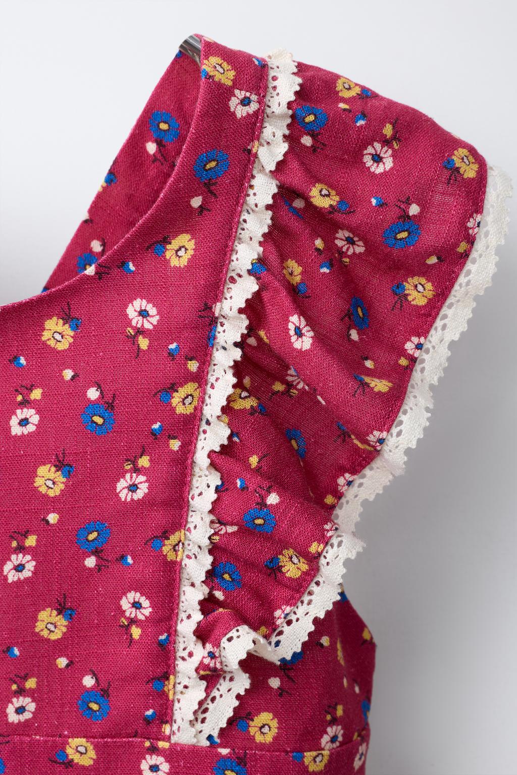 ПЛАТЬЕ ИЗ ЛЬНА С ЦВЕТОЧНЫМ ПРИНТОМ