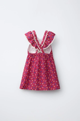 Платье из льна с цветочным принтом- Заказать в России