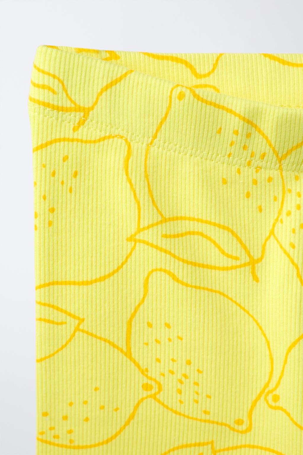 ЛЕГИНСЫ-ВЕЛОСИПЕДКИ В РУБЧИК С ЛИМОНАМИ