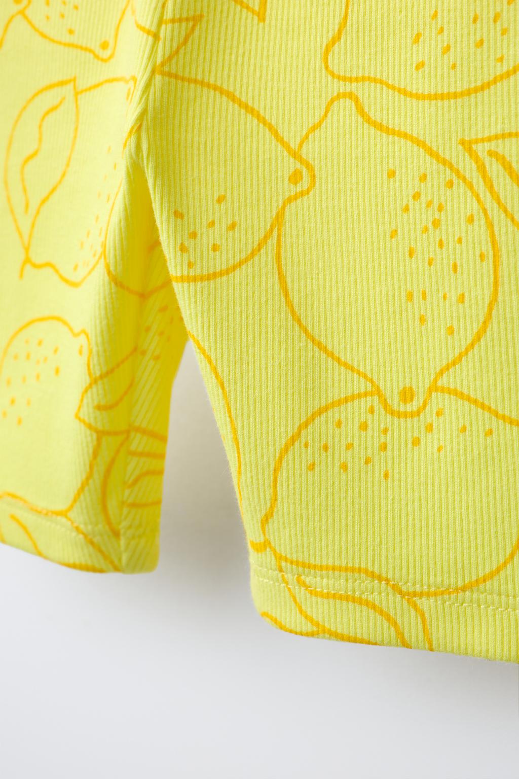 ЛЕГИНСЫ-ВЕЛОСИПЕДКИ В РУБЧИК С ЛИМОНАМИ