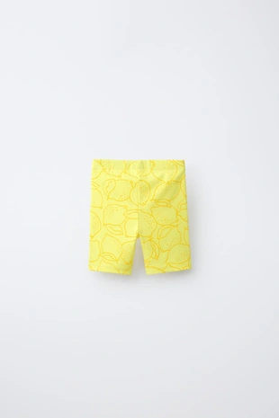 Легинсы-велосипедки в рубчик с лимонами- Заказать в России