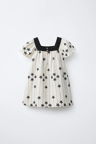 Платье с вышивкой в виде цветов- Заказать в России