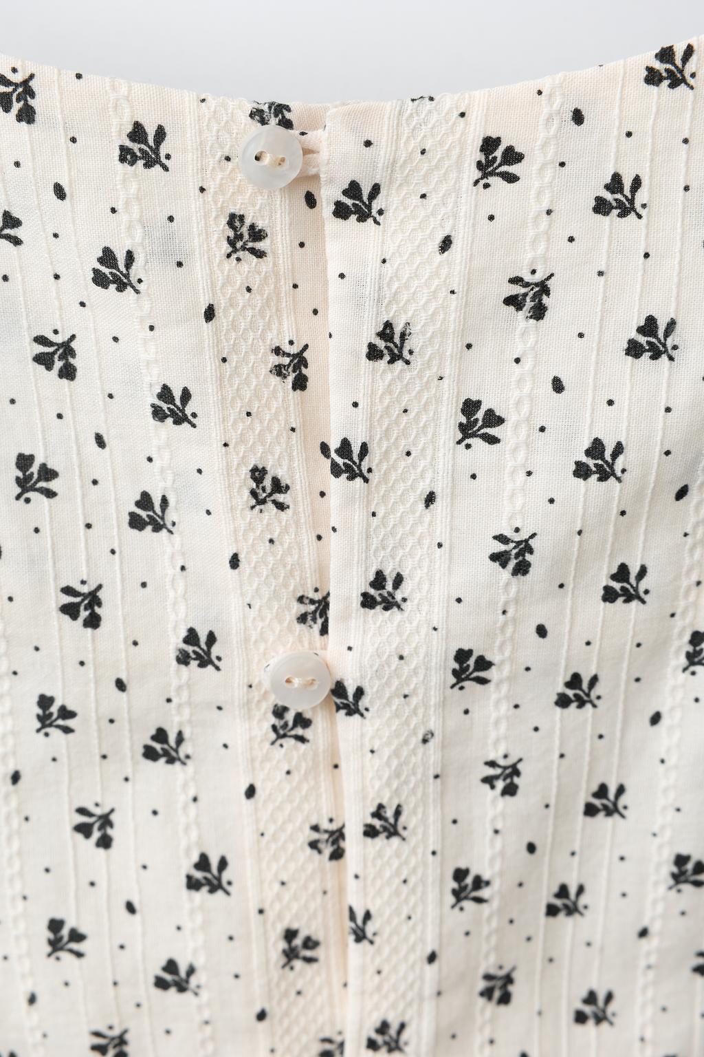 ПЛАТЬЕ ИЗ ТКАНИ С ЦВЕТОЧНЫМ ПРИНТОМ