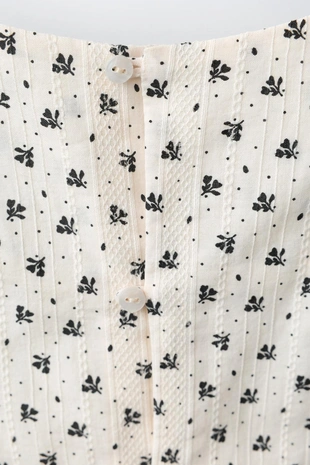 Платье из ткани с цветочным принтом- Заказать в России