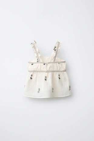 Топ с вышивкой и текстурой- Заказать в России