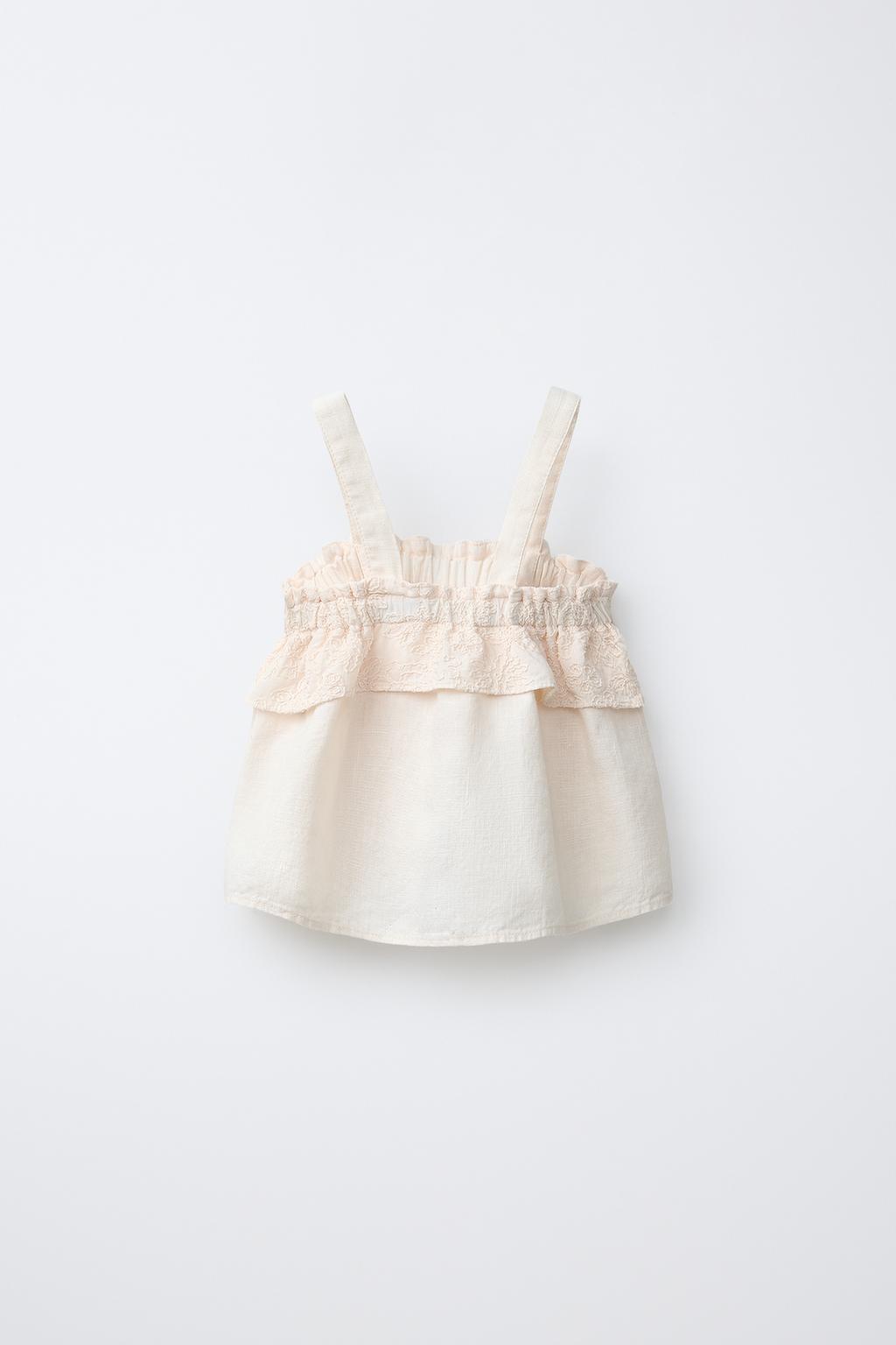 ТОП ИЗ СМЕСОВОГО ЛЬНА С ЦВЕТОЧНОЙ ВЫШИВКОЙ