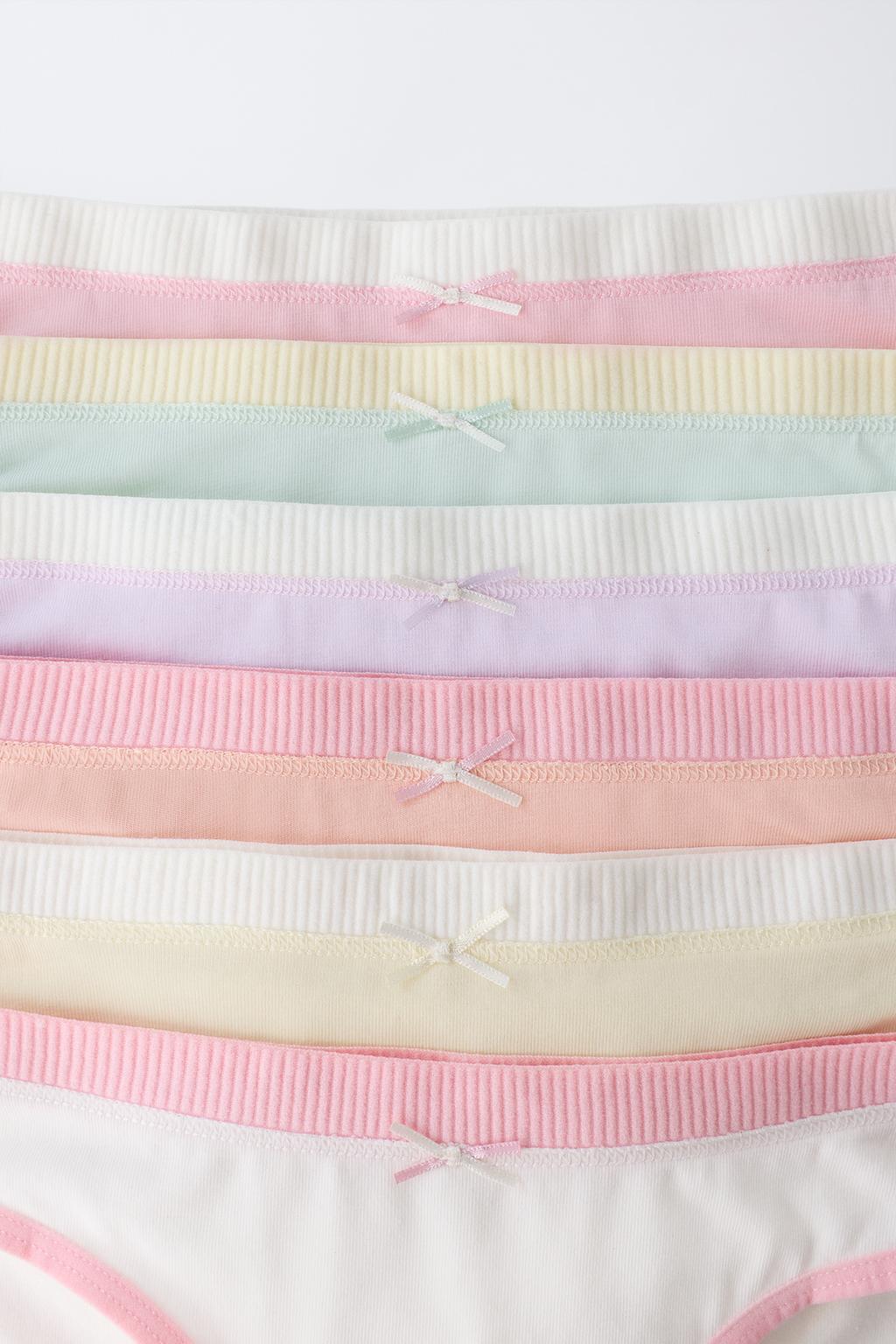 1,5–6 ЛЕТ/ НАБОР ИЗ ШЕСТИ ТРУСОВ С КОНТРАСТНОЙ ОТДЕЛКОЙ