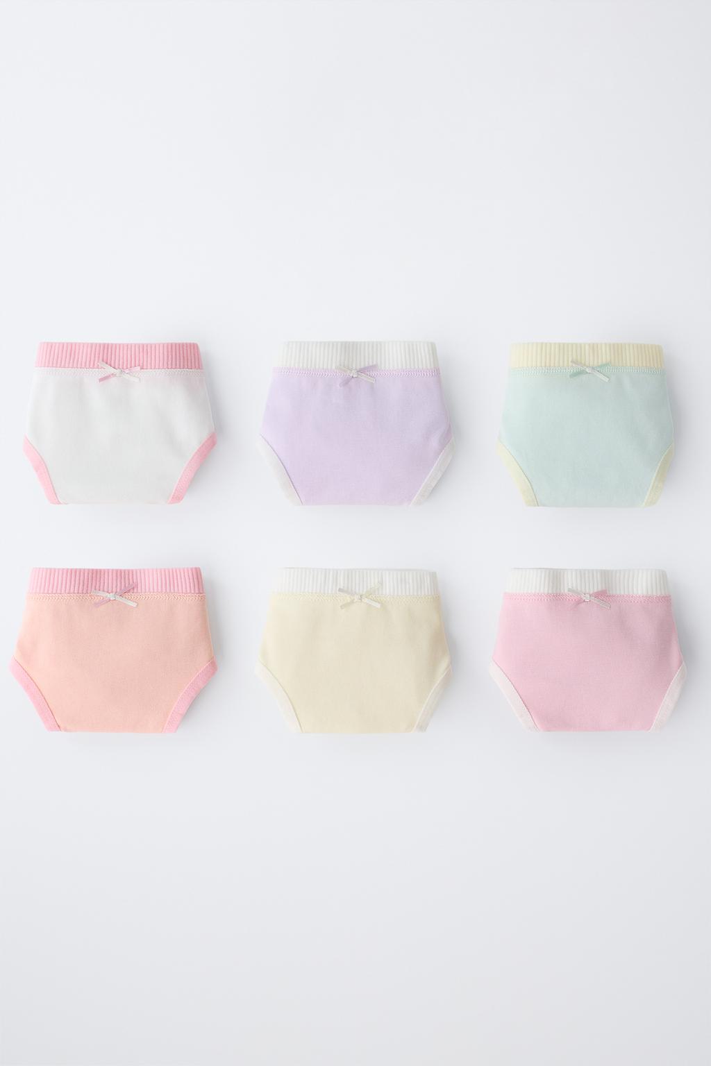 1,5–6 ЛЕТ/ НАБОР ИЗ ШЕСТИ ТРУСОВ С КОНТРАСТНОЙ ОТДЕЛКОЙ