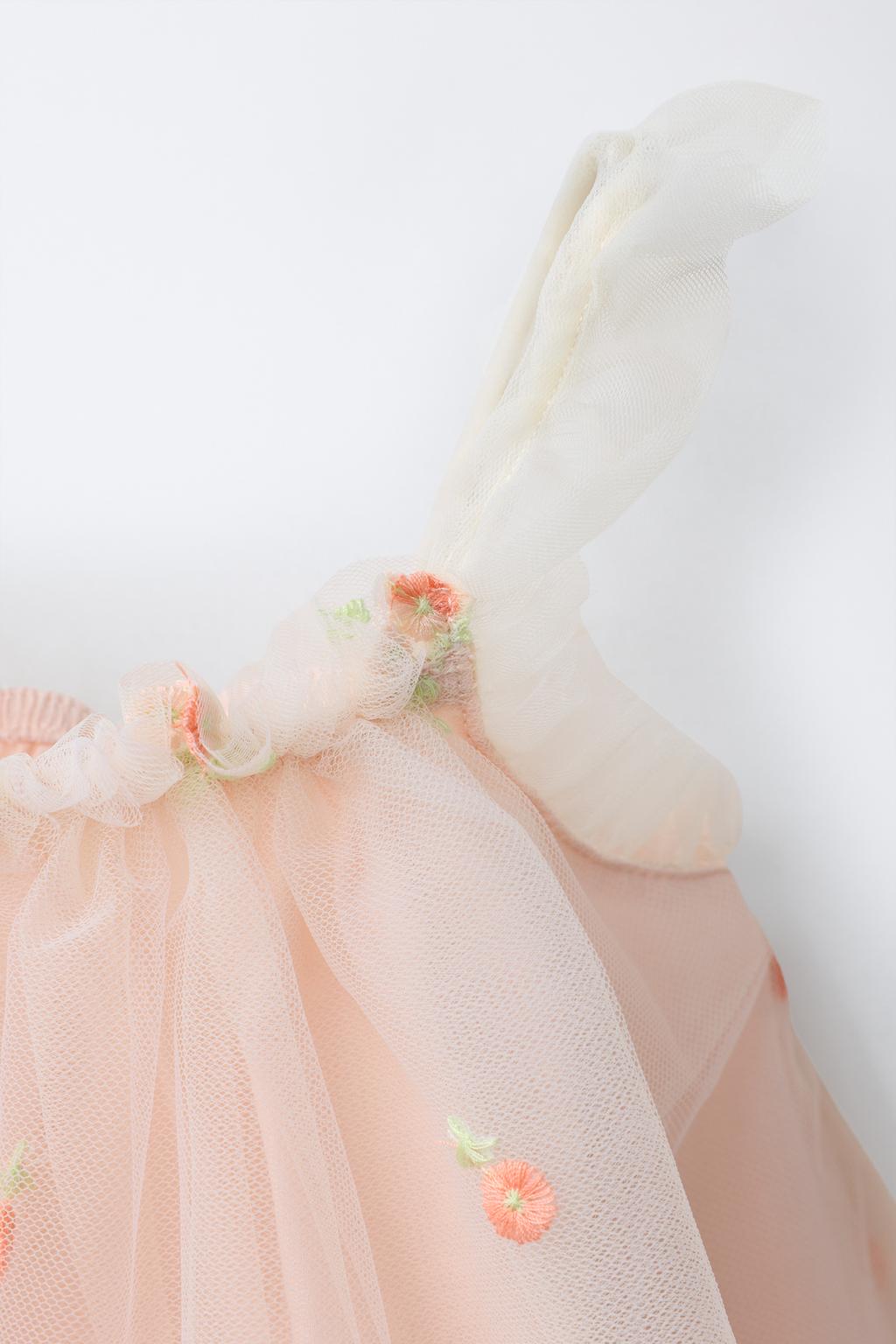 ПЛАТЬЕ ИЗ ПОЛУПРОЗРАЧНОЙ ТКАНИ С ЦВЕТОЧНЫМ УЗОРОМ