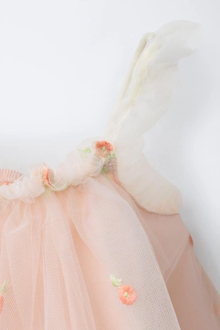 Платье из полупрозрачной ткани с цветочным узором