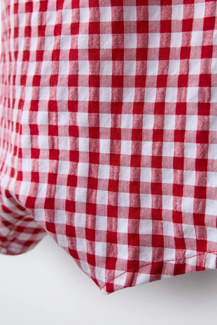 Короткий комбинезон в клетку виши- Заказать в России