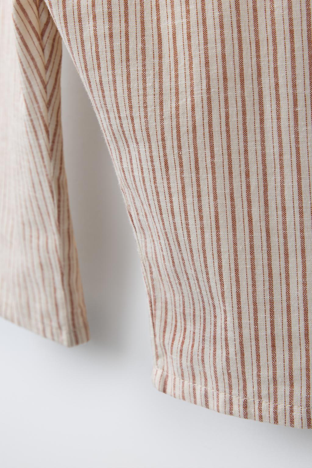 ДЛИННЫЙ КОМБИНЕЗОН В ПОЛОСКУ ИЗ ХЛОПКА И ЛЬНА