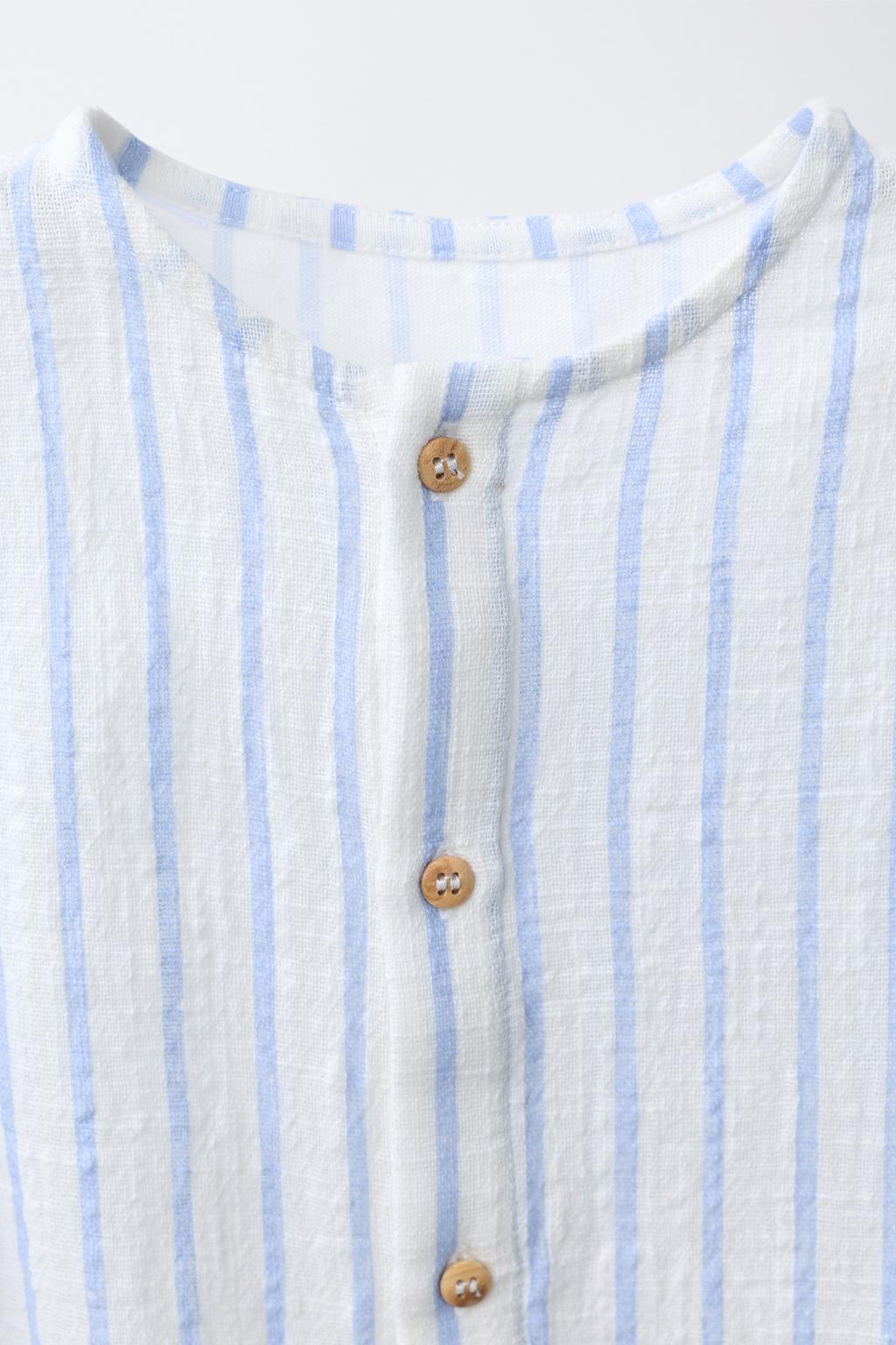 КОМБИНЕЗОН В ПОЛОСКУ С КОМБИНИРОВАННОЙ ТЕКСТУРОЙ