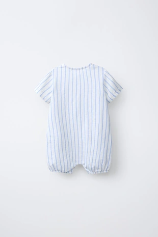 Комбинезон в полоску с комбинированной текстурой- Заказать в России