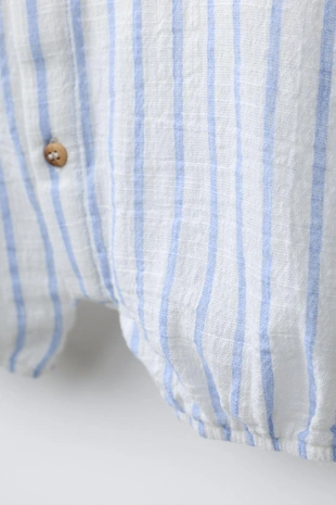 Комбинезон в полоску с комбинированной текстурой- Заказать в России