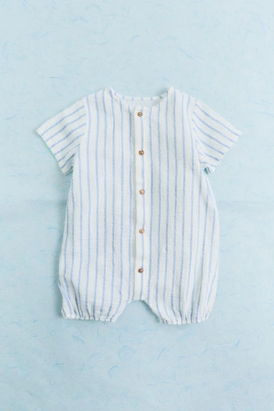 Комбинезон в полоску с комбинированной текстурой- Заказать в России