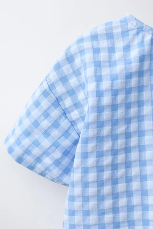 Рубашка в клетку виши- Заказать в России