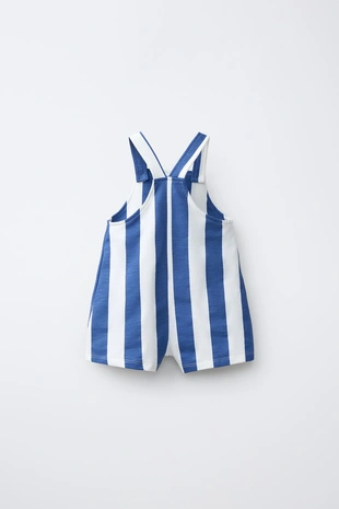 Короткий комбинезон в полоску с этикеткой краба- Заказать в России