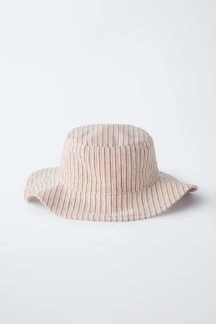 Панама в полоску из хлопка и льна- Заказать в России