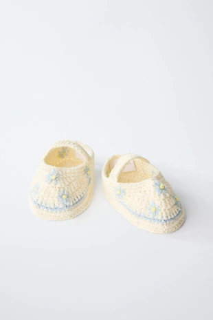 Теплые вязаные ботиночки- Заказать в России