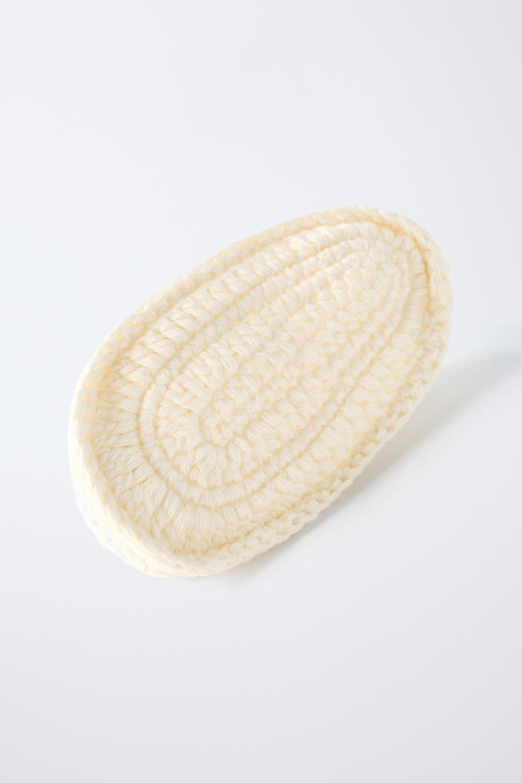 Теплые вязаные ботиночки