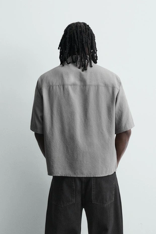 Рубашка свободного кроя в клетку