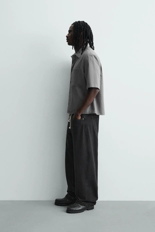 Рубашка свободного кроя в клетку