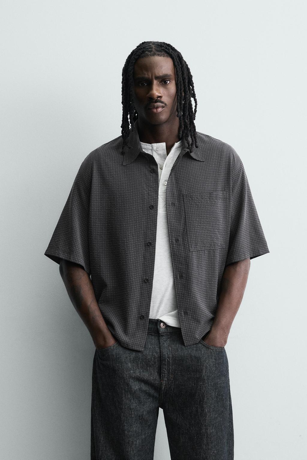 РУБАШКА СВОБОДНОГО КРОЯ В КЛЕТКУ