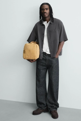 Рубашка свободного кроя в клетку- Заказать в России