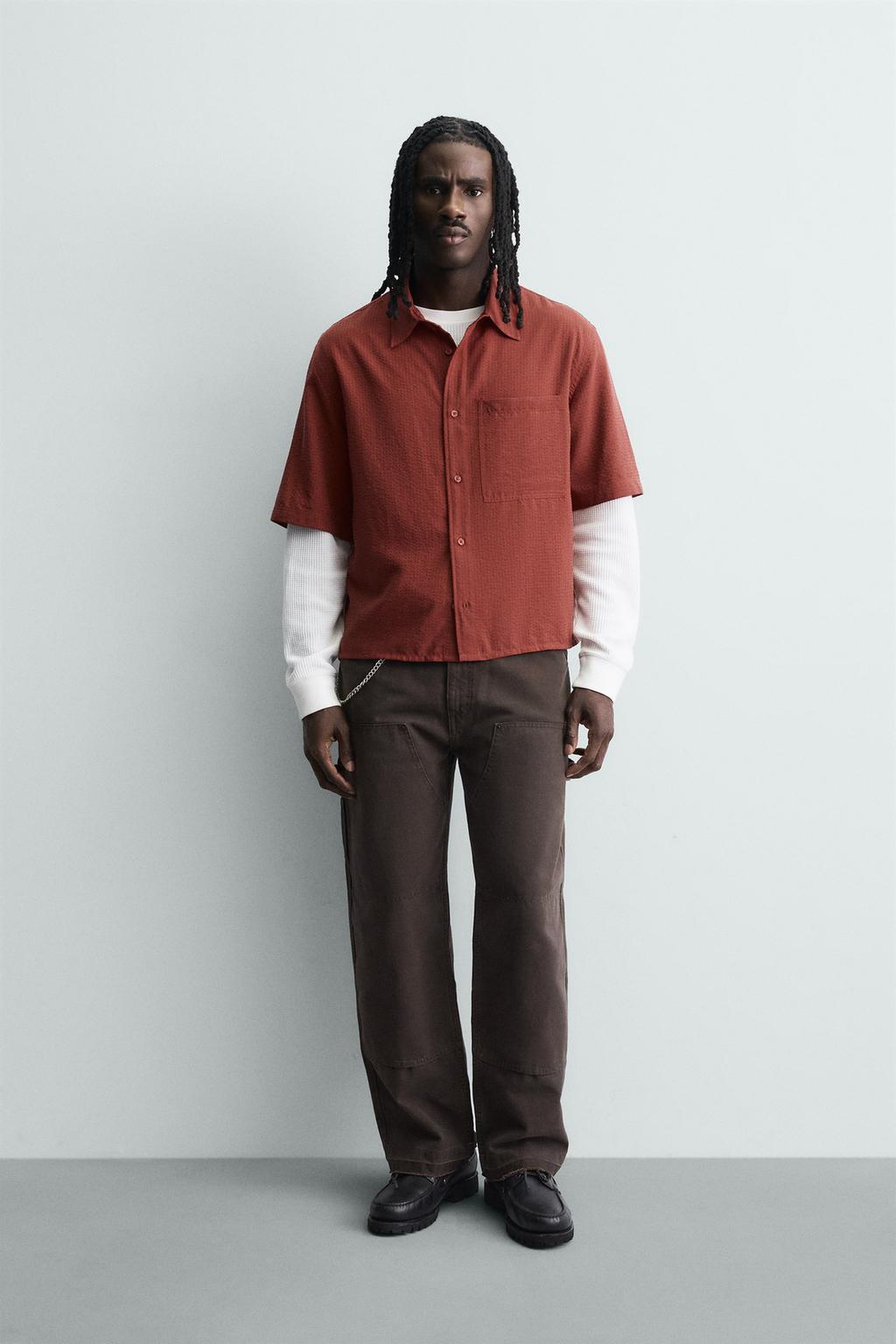 РУБАШКА СТРУЯЩЕГОСЯ ПОКРОЯ В КЛЕТКУ