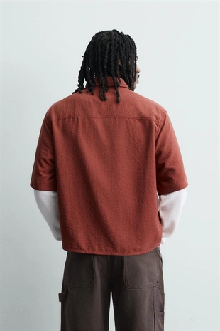 Рубашка струящегося покроя в клетку