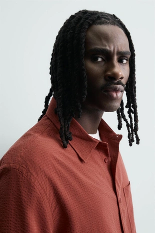 Рубашка струящегося покроя в клетку